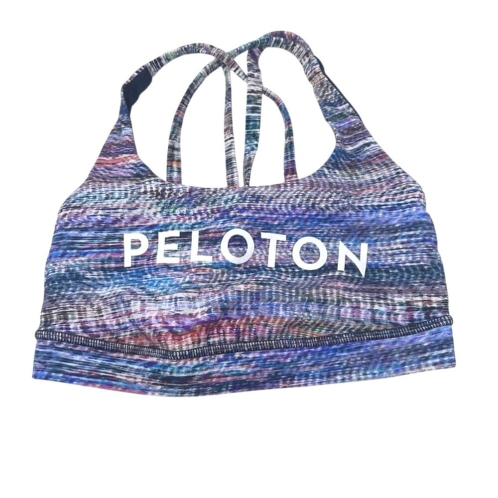 Lululemon x Peloton Multicolor Strappy sport bra size 4